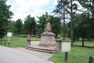 Madonna of the Trail Marker. Click for full size. Madonna of the Trail Marker image. Click for full size.