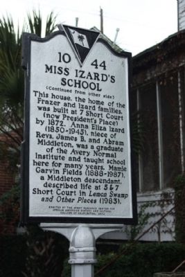 Miss Izard's School Marker image. Click for full size.