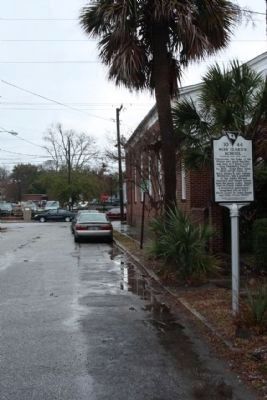 The Parsonage / Miss Izard's School Marker, looking east along Presidents Place image. Click for full size.