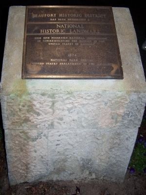 Beaufort Historical Landmark, awarded in 1974 image. Click for full size.
