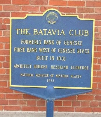 The Batavia Club Marker image. Click for full size.