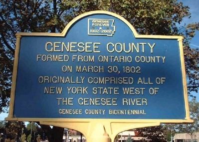 Genesee County Marker. Click for full size. Genesee County Marker image. Click for full size.
