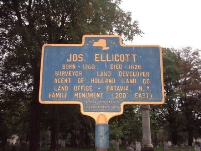 Jos. Ellicott Marker. Click for full size. Jos. Ellicott Marker image. Click for full size.