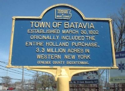 Town of Batavia Marker image. Click for full size.