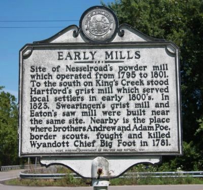 Early Mills Marker. Click for full size. Early Mills Marker image. Click for full size.