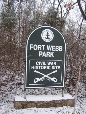 Fort Webb Park sign image. Click for full size.