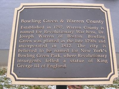Bowling Green & Warren County Marker image. Click for full size.
