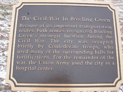 The Civil War in Bowling Green Marker image. Click for full size.