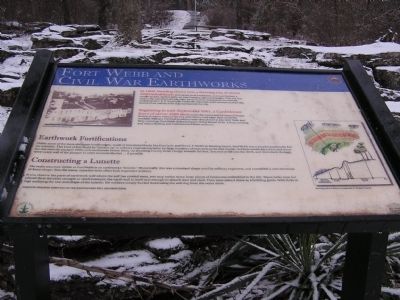 Fort Webb and Civil War Earthworks Marker. Click for full size. Fort Webb and Civil War Earthworks Marker image. Click for full size.