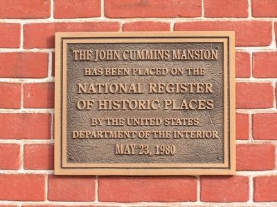 The John Cummins Mansion Marker image. Click for full size.