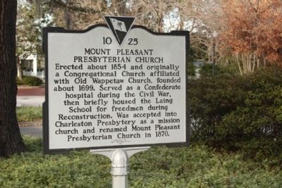 Mount Pleasant Presbyterian Church Marker image. Click for full size.