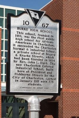 Burke High School Marker. Click for full size. Burke High School Marker image. Click for full size.