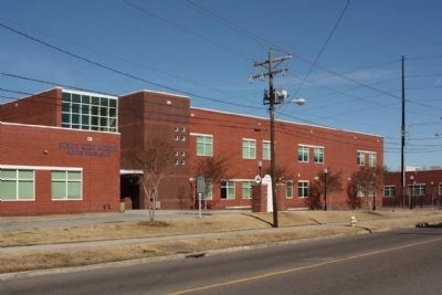 Burke High School and Marker, east along Fishburne Street image. Click for full size.