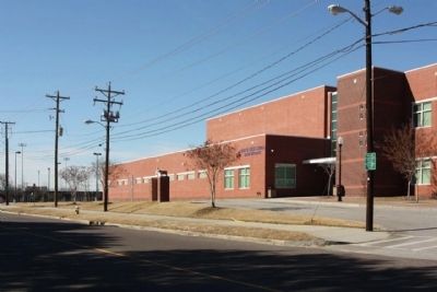 Burke High School and Marker, looking west along Fishburne Street. Click for full size. Burke High School and Marker, looking west along Fishburne Street image. Click for full size.