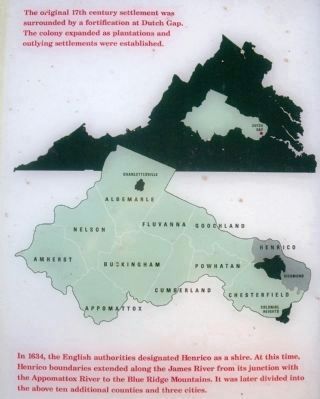 The original Henrico Shire in Virginia. image. Click for full size.
