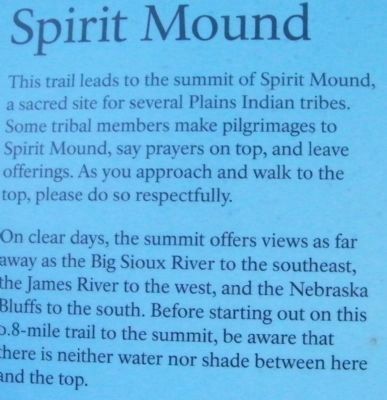 Spirit Mound Marker image. Click for full size.