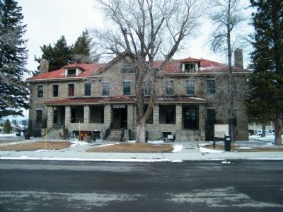 Albright Visitors Center with marker in front. Click for full size. Albright Visitors Center with marker in front image. Click for full size.