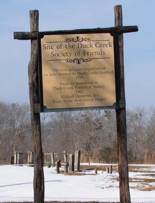 Site of the Duck Creek Society of Friends Marker image. Click for full size.