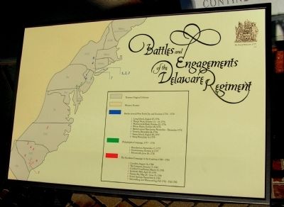 Battles and Engagements of the Delaware Regiment Marker image. Click for full size.