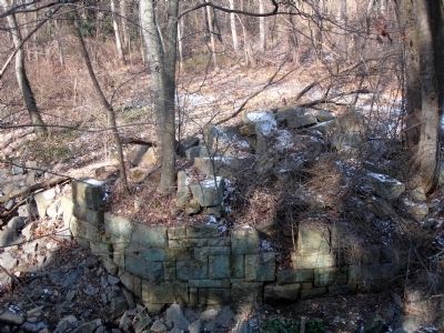 Bridge abutment at Indian Run image. Click for full size.
