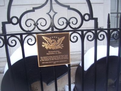 Remembering September 11, 2001 Marker. Click for full size. Remembering September 11, 2001 Marker image. Click for full size.