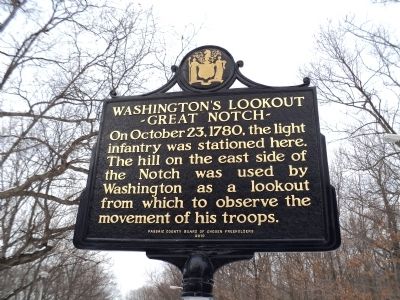 Washington’s Lookout Marker. Click for full size. Washington’s Lookout Marker image. Click for full size.