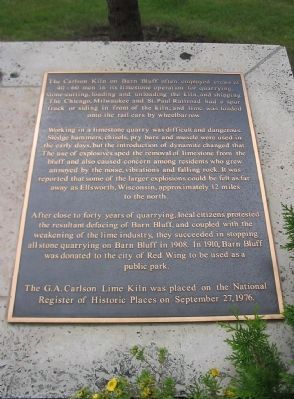 The G.A. Carlson Lime Kiln Marker image. Click for full size.