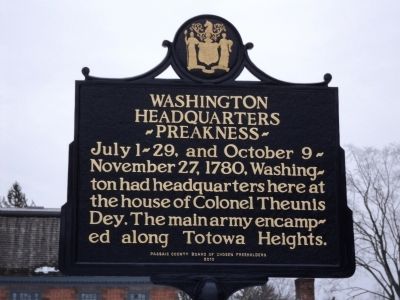 Washington Headquarters Marker. Click for full size. Washington Headquarters Marker image. Click for full size.