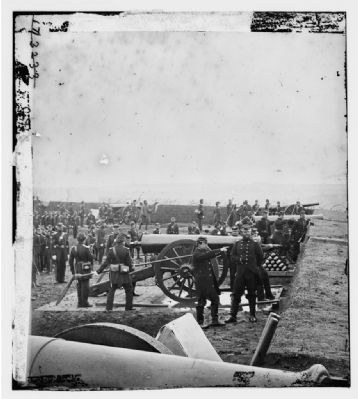 “Guns and gun-crews of Fort Richardson” image. Click for full size.