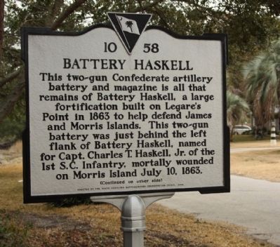 Battery Haskell Marker. Click for full size. Battery Haskell Marker image. Click for full size.