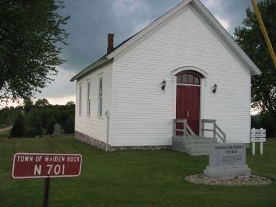 Swedish Methodist Church and Marker image. Click for full size.