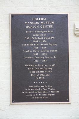 Oglebay Mansion Museum Marker image. Click for full size.