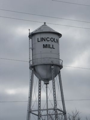 Lincoln Mill water tower image. Click for full size.