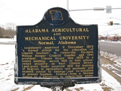 Alabama Agricultural and Mechanical University Marker (side 1) image. Click for full size.