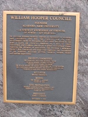William Hooper Councill Marker image. Click for full size.