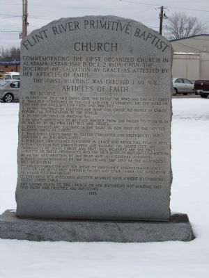 Flint River Primitive Baptist Church Marker image. Click for full size.