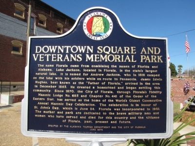 Downtown Square and Veterans Memorial Park Marker image. Click for full size.