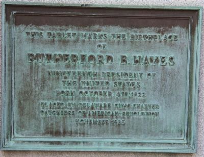 President Hayes Memorial Marker. Click for full size. President Hayes Memorial Marker image. Click for full size.