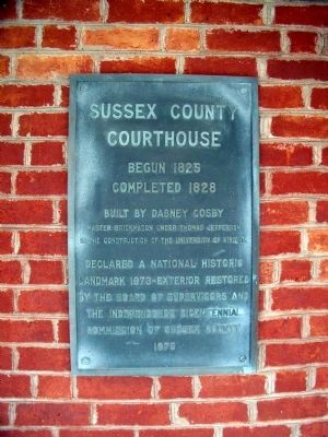 Sussex County Courthouse Marker. Click for full size. Sussex County Courthouse Marker image. Click for full size.