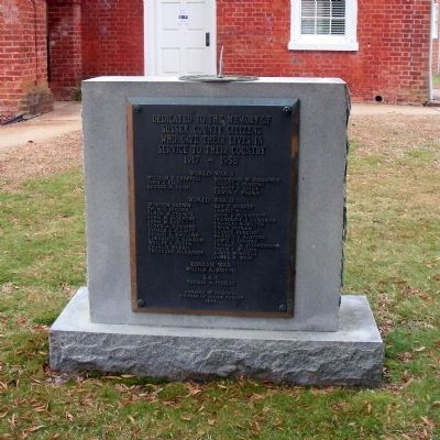 Sussex County War Memorial (front) image. Click for full size.