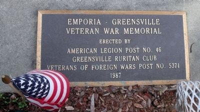 Emporia – Greensville Veteran War Memorial. Click for full size. Emporia – Greensville Veteran War Memorial image. Click for full size.