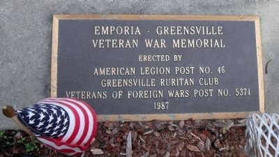 Emporia – Greensville Veteran War Memorial image. Click for full size.