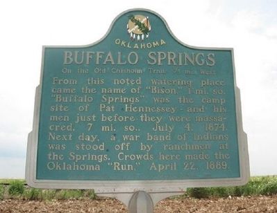 Buffalo Springs Marker image. Click for full size.
