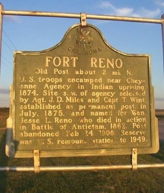 Fort Reno Marker image. Click for full size.