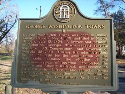 George Washington Towns Marker image. Click for full size.