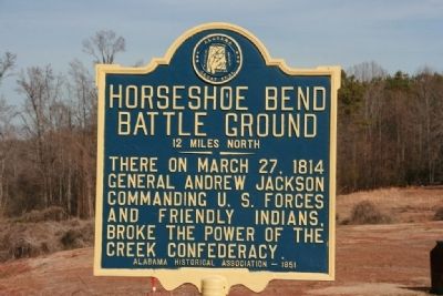 Horseshoe Bend Battle Ground Marker image. Click for full size.