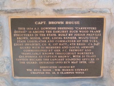 Capt. Brown House Marker image. Click for full size.
