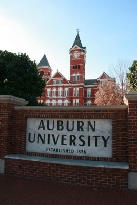 Auburn University Sign In Front of Samford Hall image. Click for full size.