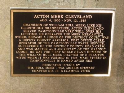 Acton Meek Cleveland Marker. Click for full size. Acton Meek Cleveland Marker image. Click for full size.