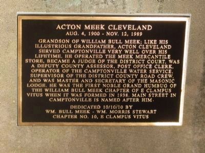 Acton Meek Cleveland Marker image. Click for full size.